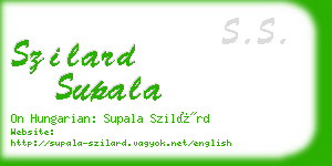 szilard supala business card